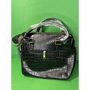 Women's gator Embossed pattern with Shoulder Strap Brown Fashion Bag Purse